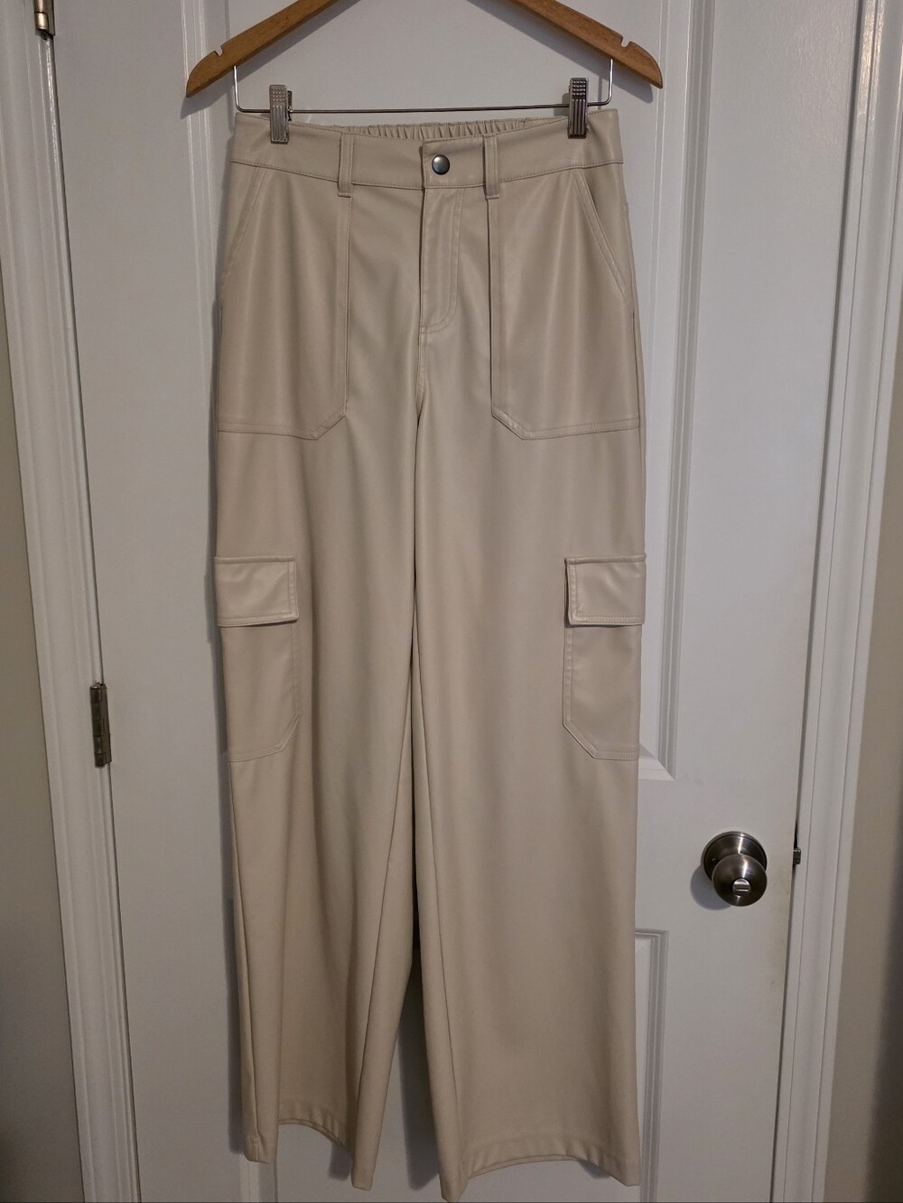 Wild Fable Wide Leg  Vegan Leather Cargo Pants